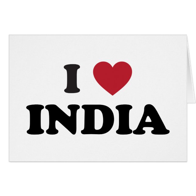 I Love India (Front Horizontal)