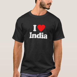 I Love India Heart Funny   T-Shirt