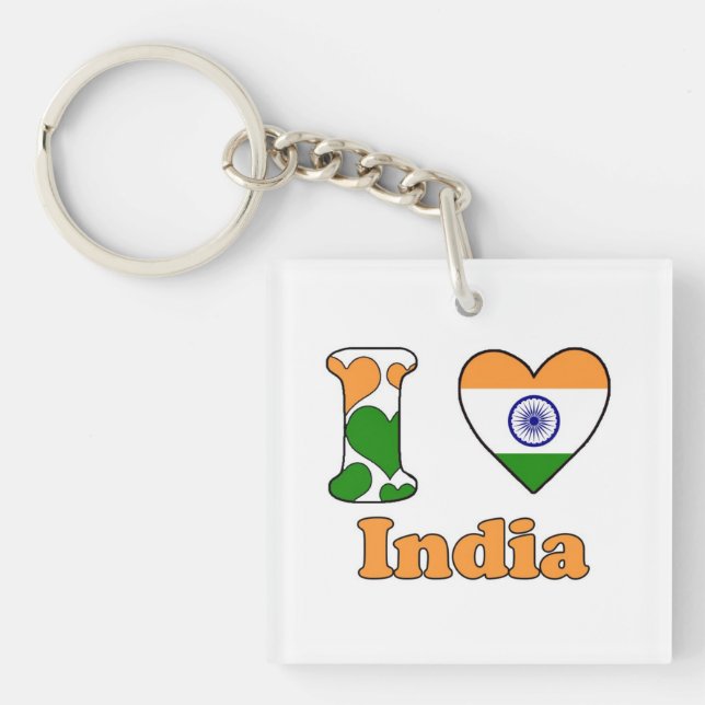I love India Key Ring (Front)