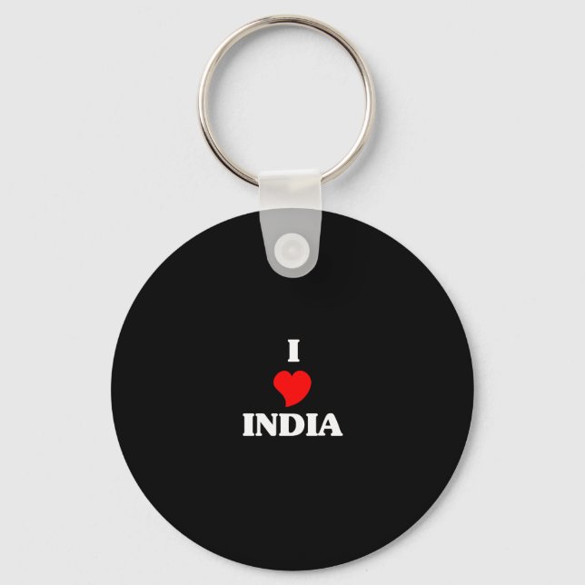 I Love India Key Ring (Front)