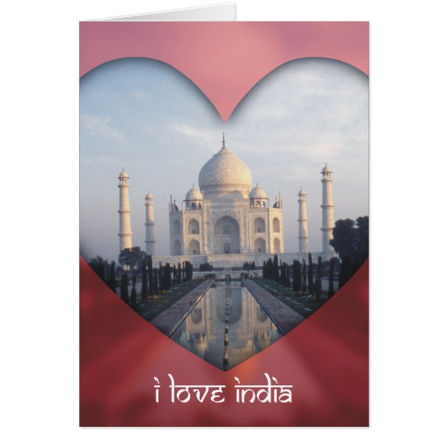 "I Love India" Taj Mahal Heart (Front)