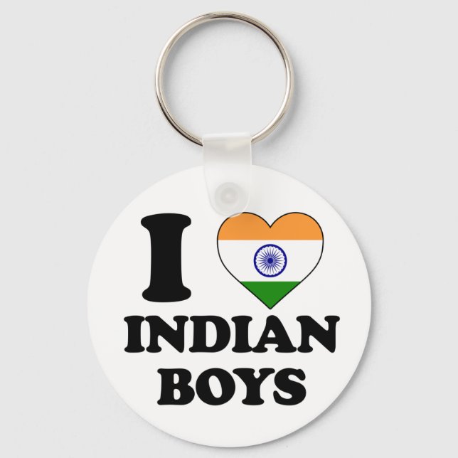 I love Indian Boys Key Ring (Front)