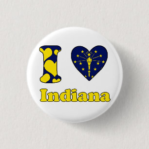 I love Indiana 3 Cm Round Badge