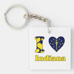 I love Indiana Key Ring