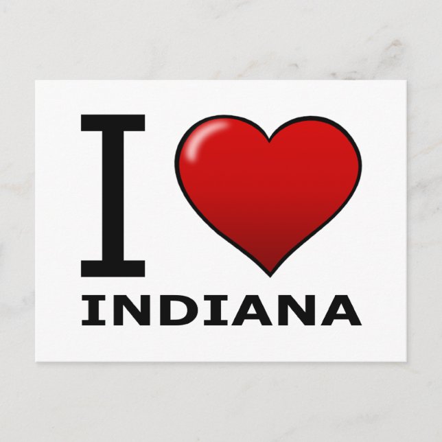 I LOVE INDIANA POSTCARD (Front)