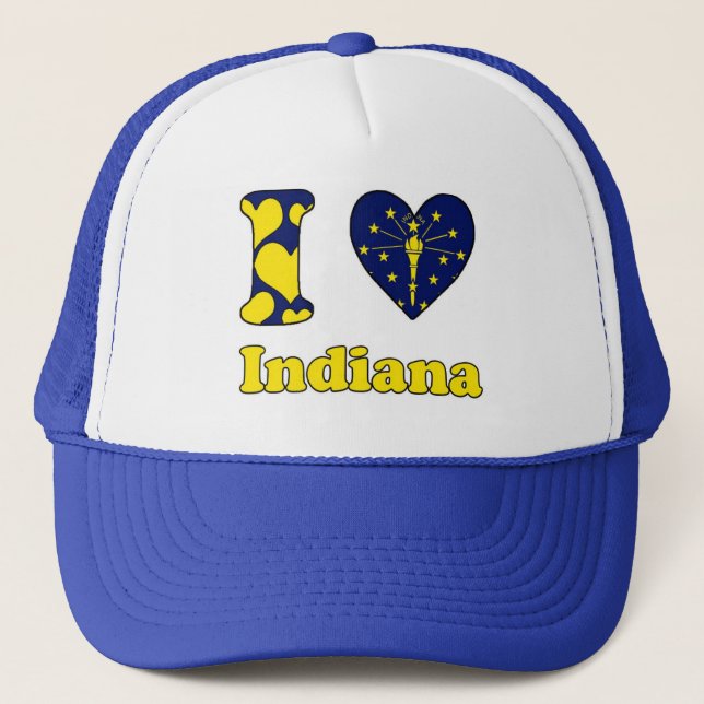 I love Indiana Trucker Hat (Front)