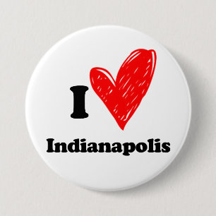 I love Indianapolis 7.5 Cm Round Badge