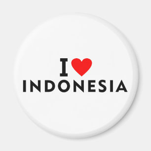 I love Indonesia country like heart travel tourism Magnet