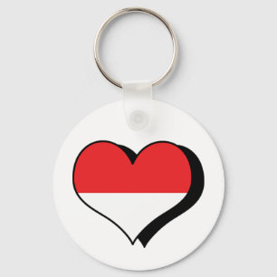 I Love Indonesia Keychain