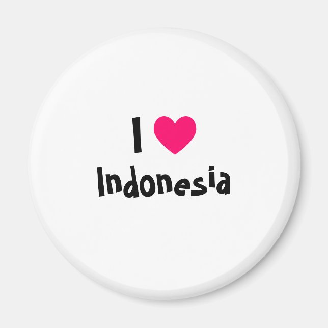 I Love Indonesia Magnet (Front)