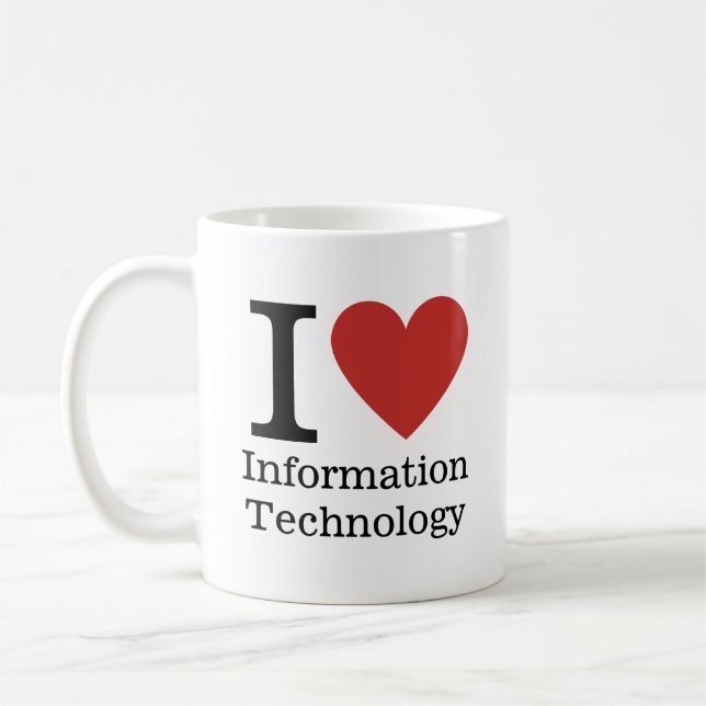 I ❤️ Love Information Technology Dept. MUG (Left)