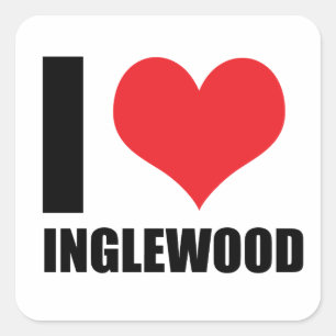 I love Inglewood Square Sticker