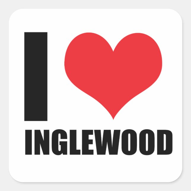 I love Inglewood Square Sticker (Front)