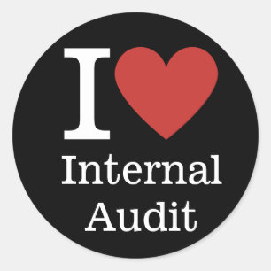 I ❤️ Love Internal Audit (for Employees) CUSTOM Classic Round Sticker