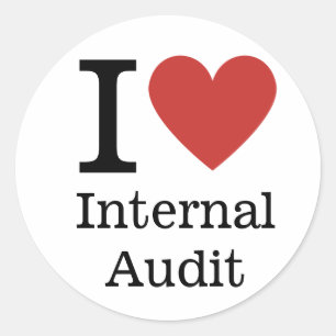 I ❤️ Love Internal Audit (for Employees) CUSTOM Classic Round Sticker