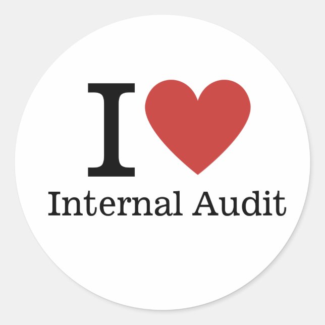 I ❤️ Love Internal Audit STICKER (Front)