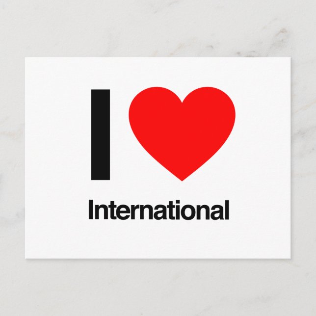 i love international postcard (Front)