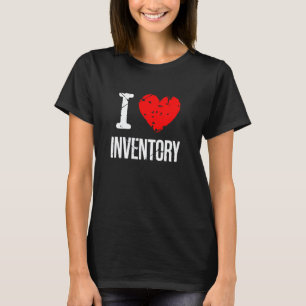 I Love Inventory Heart Retail Goods Management Sto T-Shirt