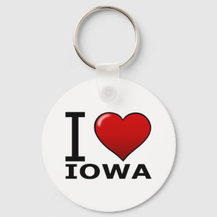 I LOVE IOWA KEY RING