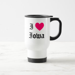 I Love Iowa Travel Mug