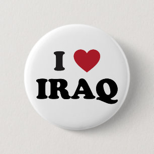 I Love Iraq 6 Cm Round Badge
