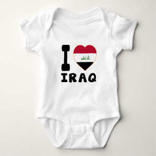 I Love Iraq Baby Bodysuit