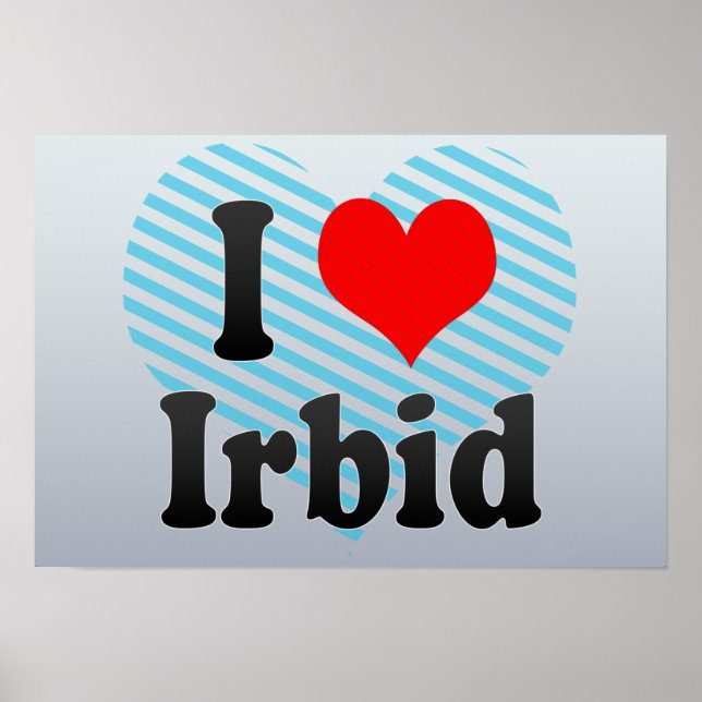 I Love Irbid, Jordan Poster (Front)