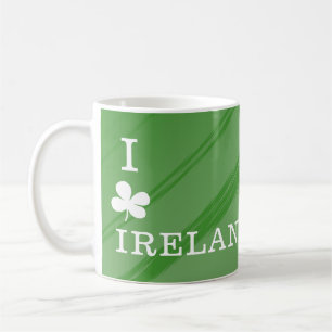 I love Ireland Green Pattern Coffee Mug