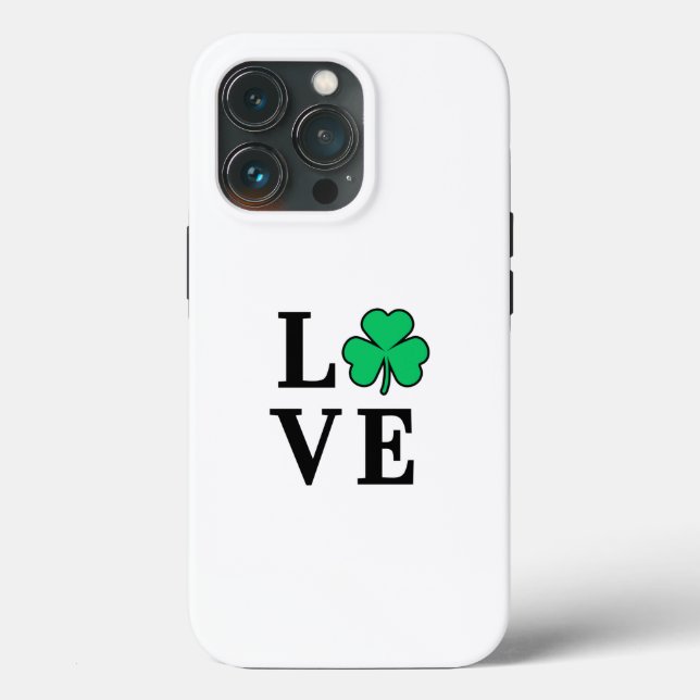 I Love Ireland I Love Irish Shamrock Clover Modern Case-Mate iPhone Case (Back)