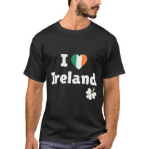 I Love Ireland - Irish Flag Heart & Shamrock
