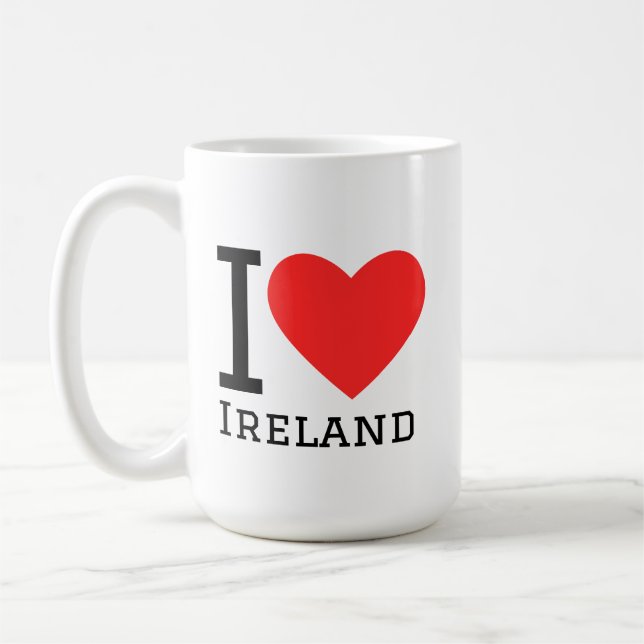 I love Ireland square sticker Coffee Mug (Left)