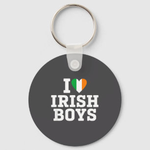 I Love Irish Boys Ireland Flag Heart St Patricks D Key Ring
