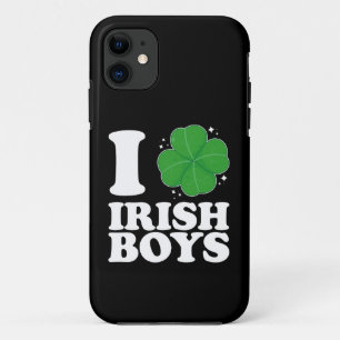 I Love Irish Boys Shamrock Heart St Patrick's Day Case-Mate iPhone Case