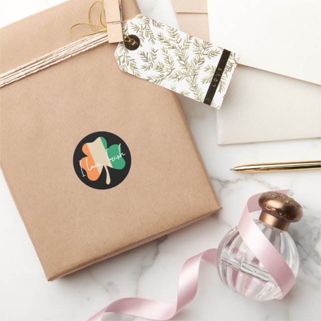 I love Irish! Classic Round Sticker (Gifting)
