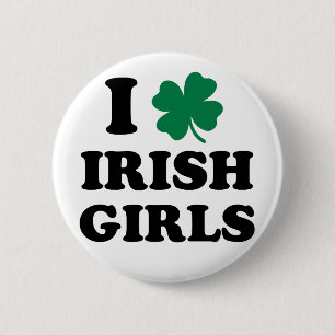 I Love Irish Girls 6 Cm Round Badge