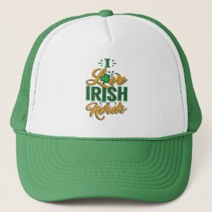 I Love Irish Nerds St Patricks Day Trucker Hat
