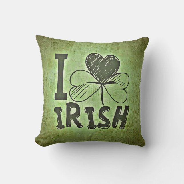 I Love Irish Pillow (Front)