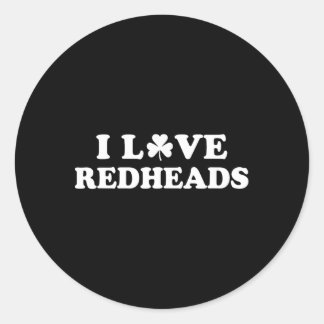 I Love Irish Redheads Boys 2  Classic Round Sticker