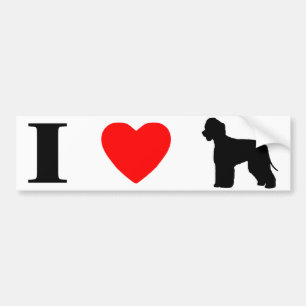 I Love Irish Water Spaniels Bumper Sticker