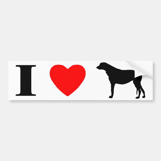 I Love Irish Wolfhounds Bumper Sticker (Front)