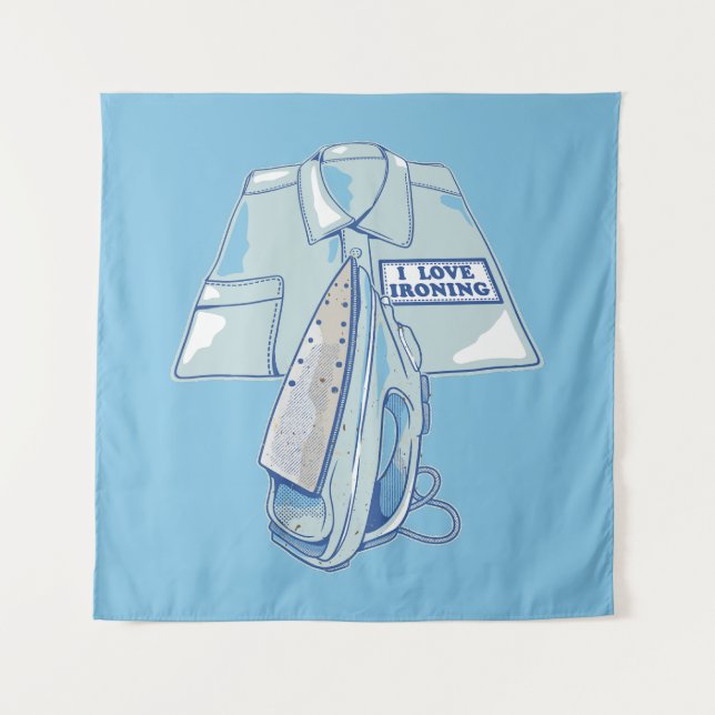 I love ironing funny iron tapestry (Front)