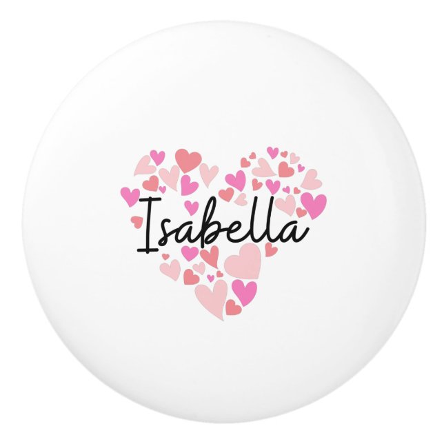 I love Isabella Ceramic Knob (Front)
