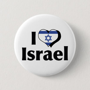 I Love Israel Flag 6 Cm Round Badge