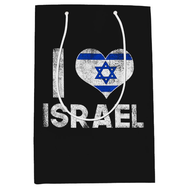 I Love Israel Medium Gift Bag (Front)