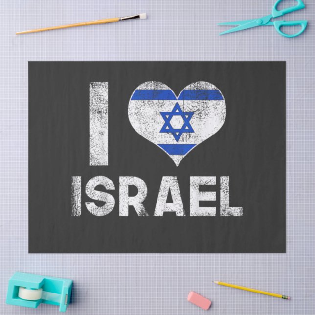 I Love Israel Tissue Paper (Craft)