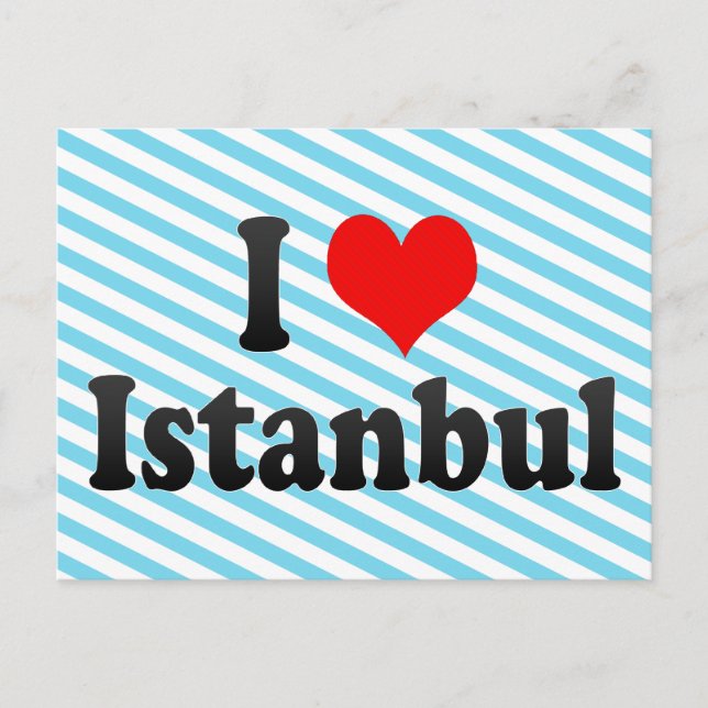 I Love Istanbul, Turkey Postcard (Front)