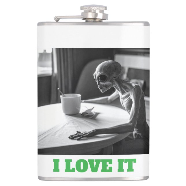 I love it hip flask (Front)