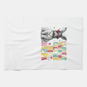 I Love It When You Call Me Big Hoppa Bunny Easter  Tea Towel