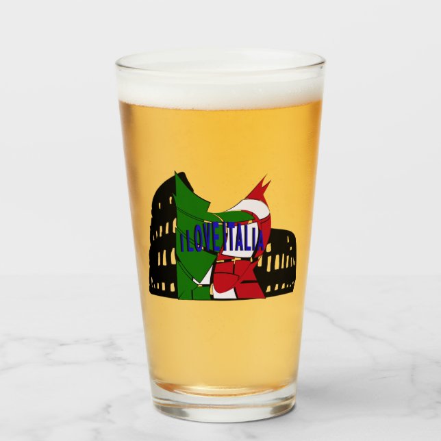 I Love Italia Glass (Front Filled)