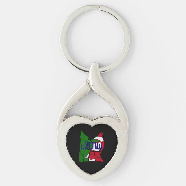 I Love Italia Key Ring (Front)